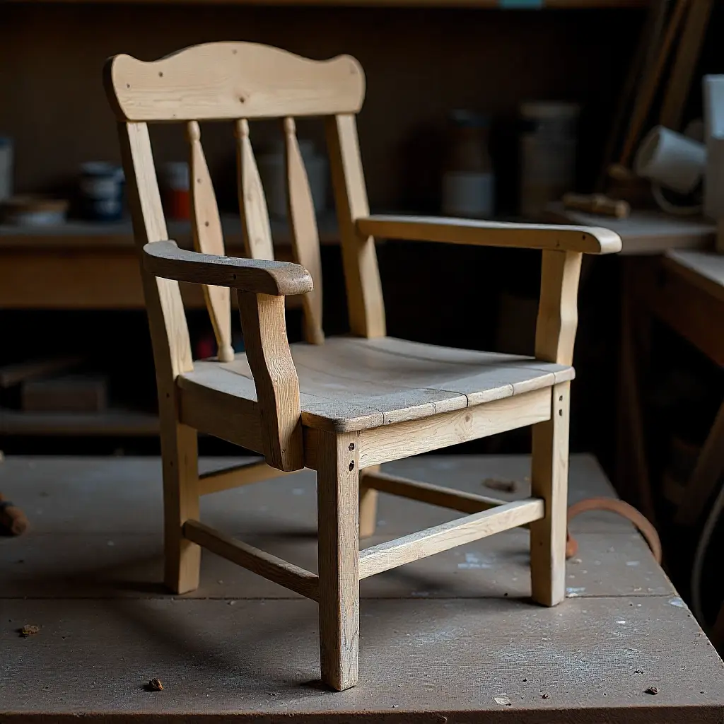 Garden furniture restoration workshop